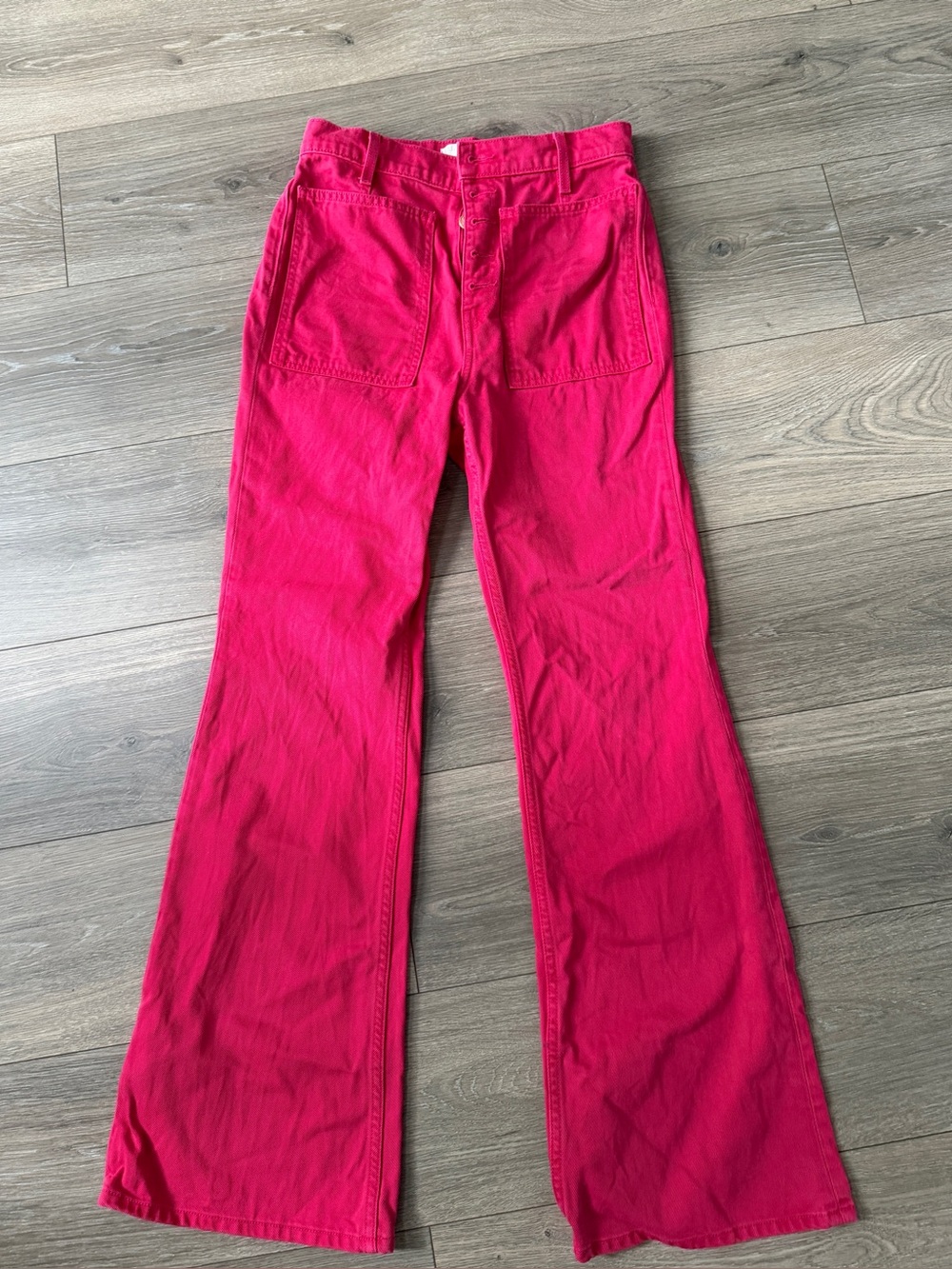 Ulla Johnson "Lou" High-Rise Wide-Leg Kick Flare Jeans SZ 27